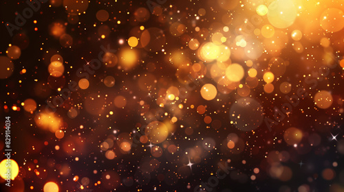 Abstract christmas, new year bokeh .background. A blurry image of a starry night sky with a lot of light and particles.