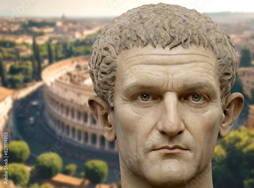 Caligula (Gaius Julius Caesar Germanicus), was the third very controversial Roman emperor, belonging to the Julio-Claudian dynasty photo