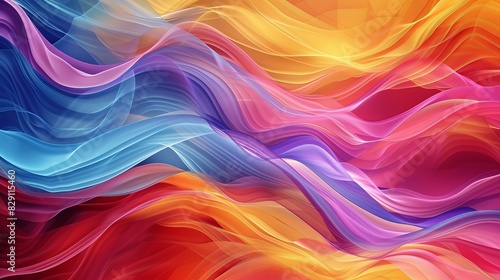 Colorful abstract waves in a vibrant gradient