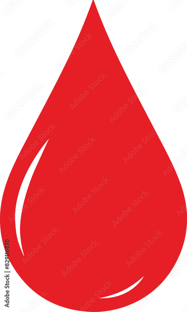 Obraz premium Red blood drop vector icon illustration