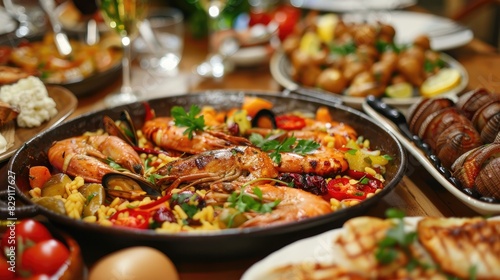 Wallpaper Mural Tasty Spanish meal displayed on the table for supper Torontodigital.ca