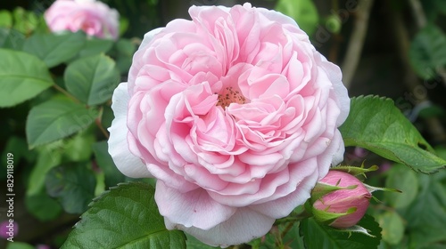 A rose with pink petals found in the garden