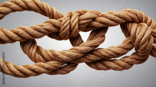 rope tied in an overhand knot photo