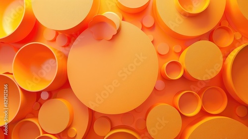 Vivid orange circular shapes for backdrop