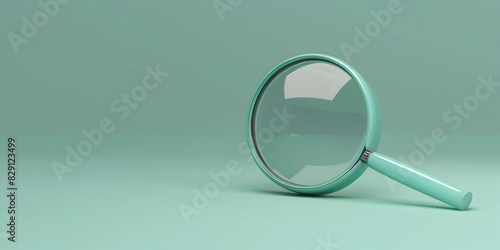 Magnifying glass focus on target market business chancellery on blackboard background.
 photo