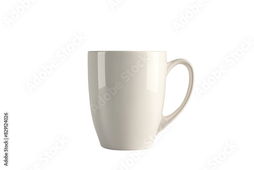 Classic Ceramic Mug Isolated on Transparent Background