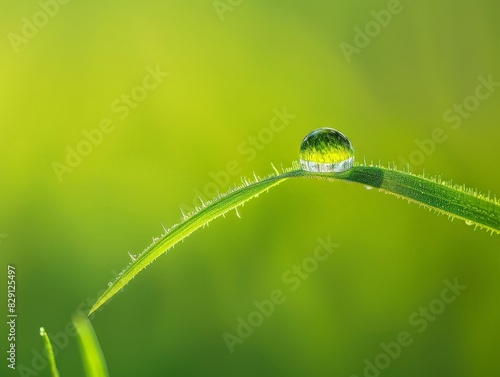 Wallpaper Mural Dew drop on green leaf Torontodigital.ca