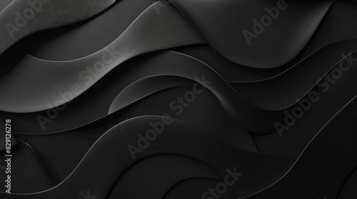 Abstract black background featuring dynamic shapes and bright shadow play