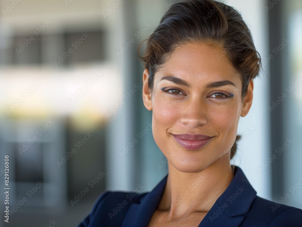 Confident business woman smiling at camera