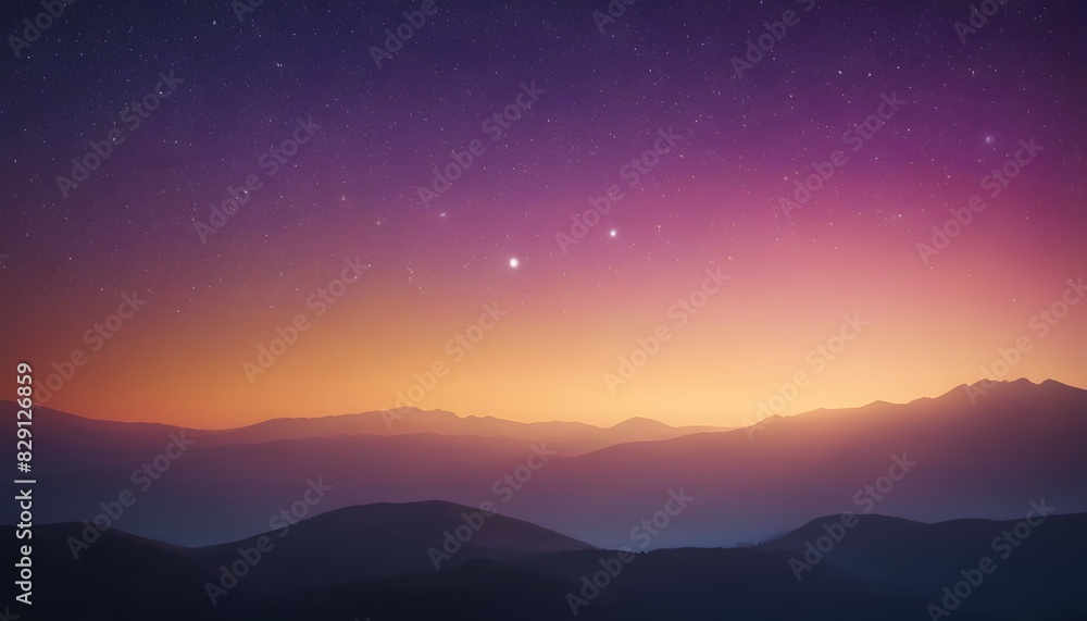 Blurred gradient background with stars and beautiful colours environment