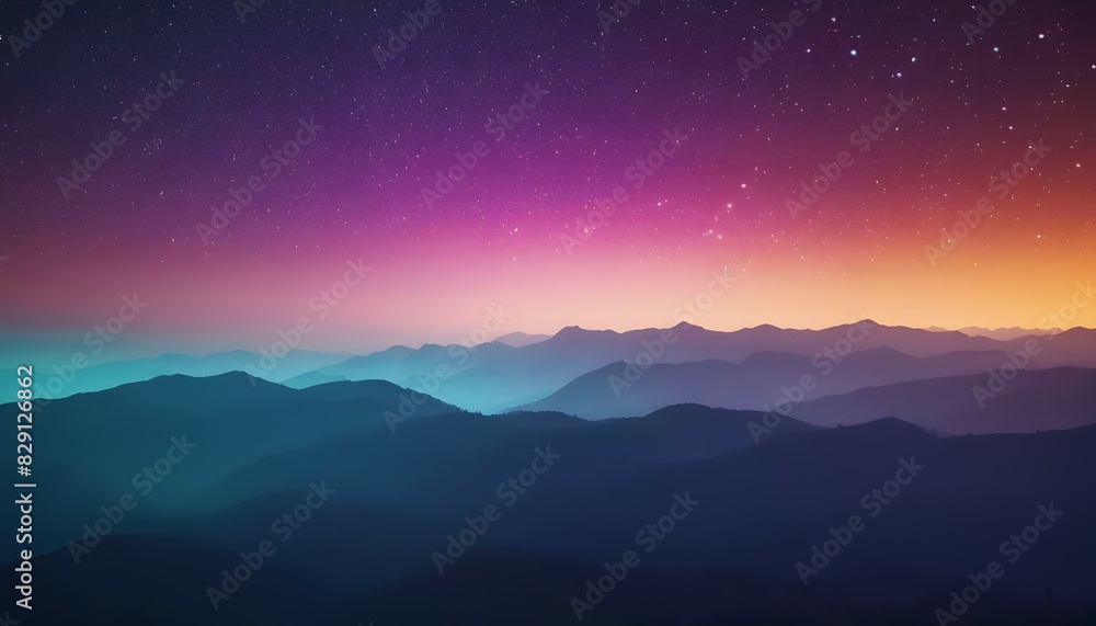 Blurred gradient background with stars and beautiful colours environment
