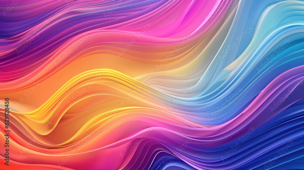 Abstract colorful wave background with clean lines and vibrant gradient transitions for a modern look