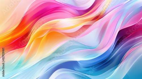 Wallpaper Mural Abstract colorful wave background with clean lines and vibrant gradient transitions for a modern look Torontodigital.ca