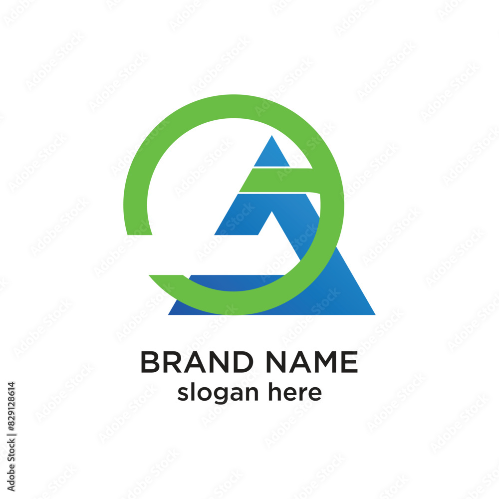 Brand logo design simple concept Premium Vector