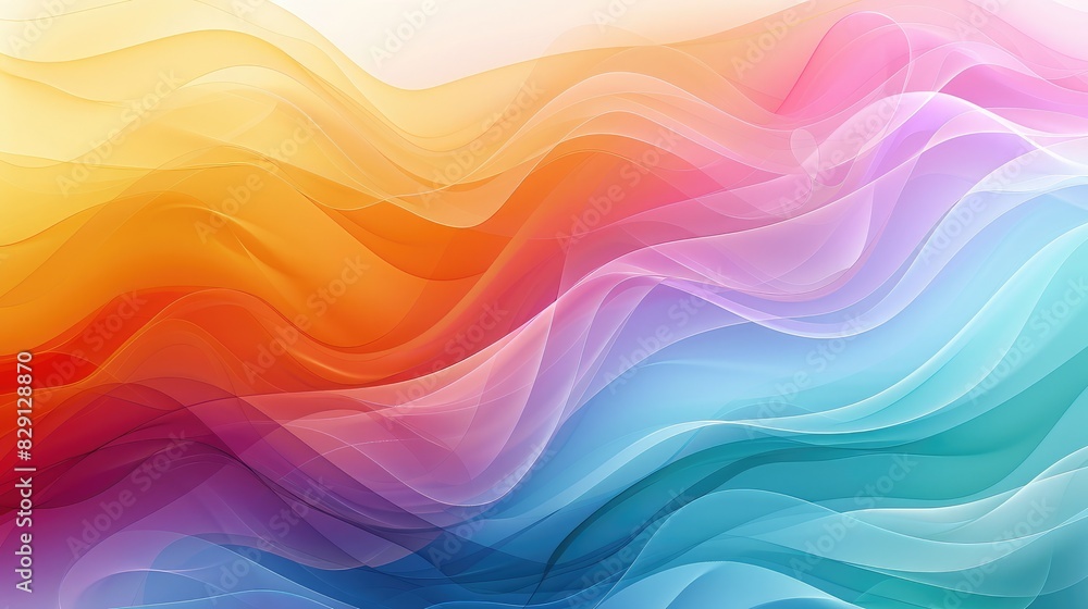 Abstract colorful wave background with layered wave elements and smooth color transitions Abstract colorful wave background with layered wave elements and smooth color transitions