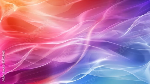 Abstract colorful wave background with smooth, overlapping waves and soft gradients