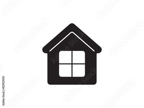 Icon a house representation, isolated against a clean background. This simple vector symbol evokes a sense of warmth and security, embodying the concept of home.