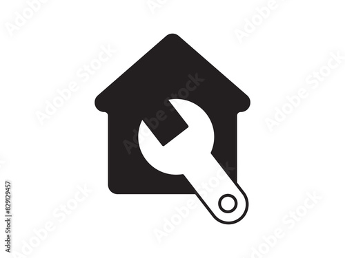 Icon a house representation, isolated against a clean background. This simple vector symbol evokes a sense of warmth and security, embodying the concept of home.