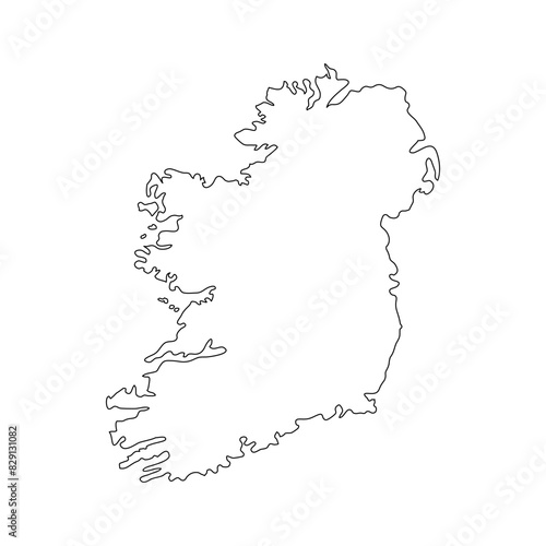 Outline Ireland map