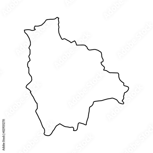 Outline bolivia map