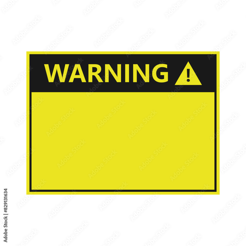 Naklejka premium Warning sign