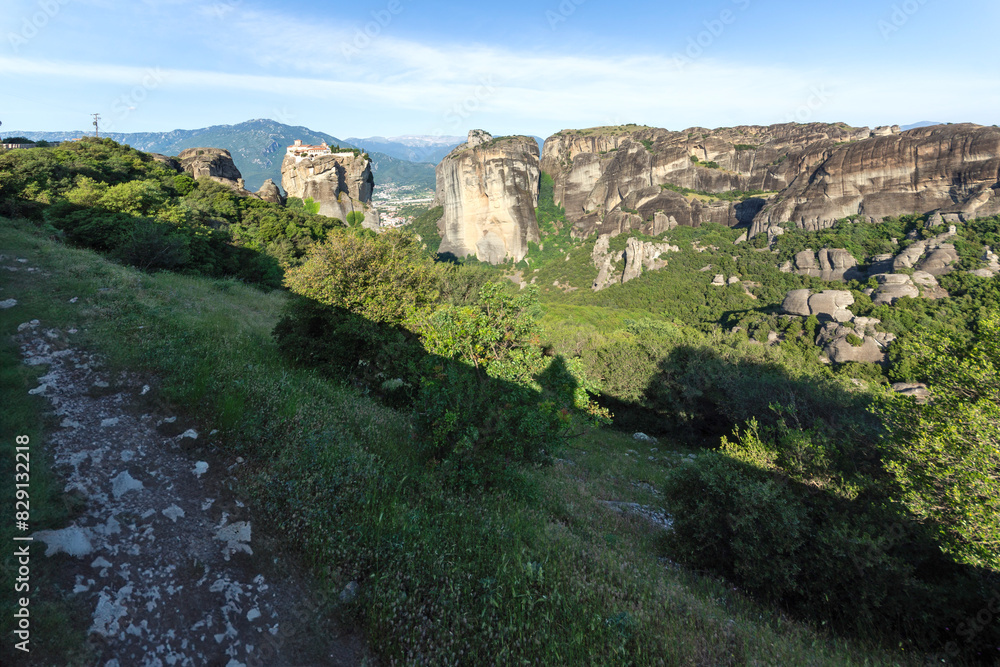 Fototapeta premium Panoramic view of Meteora Monasteries, Thessaly, Greece