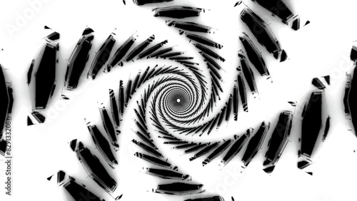 Abstract spinning swirling blurred stains creating effect of a spiral. Design. Hypnotic tornado of defocused stains.