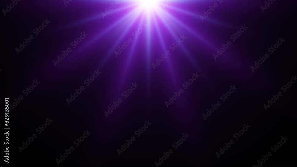 Blue star. Blue explosion background with rays. Vector light effect