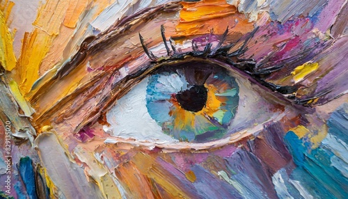 Colorful Abstract Eye Painting