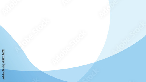 Minimal blue abstract banner background vector with dynamic curve shapes and copy space for design