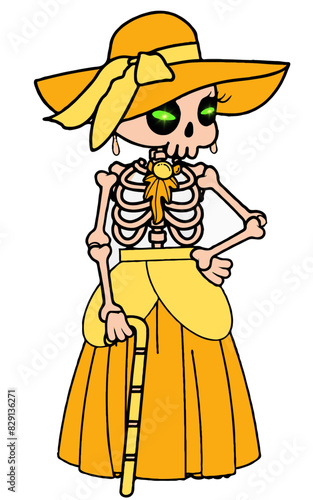 Stepmother, cinderella story, skeleton svg, Halloween clipart vector
