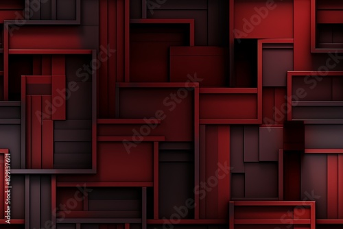 Red geometric pattern Scarlet Geometric Arrangement