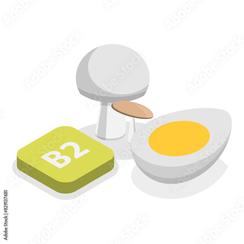 3D Isometric Flat Vector Illustration of Vitamins And Minerals, Healthy Food Supplements. Item 4
