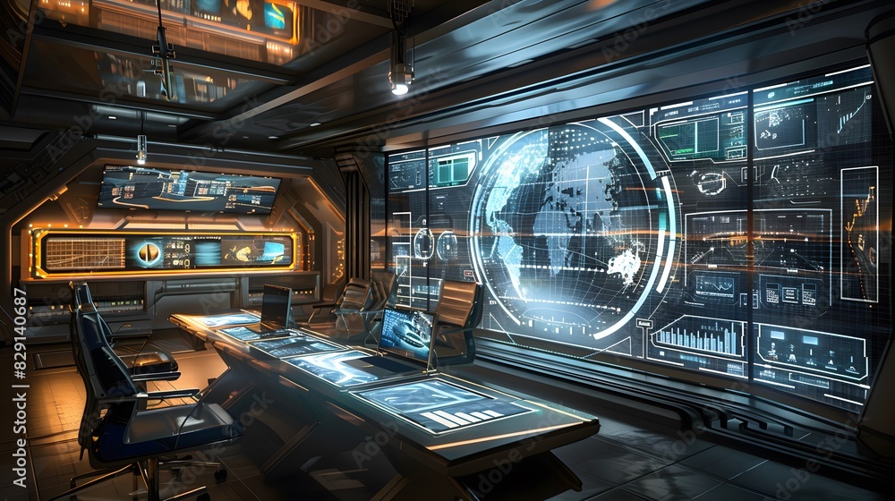 Obraz premium futuristic technology background.