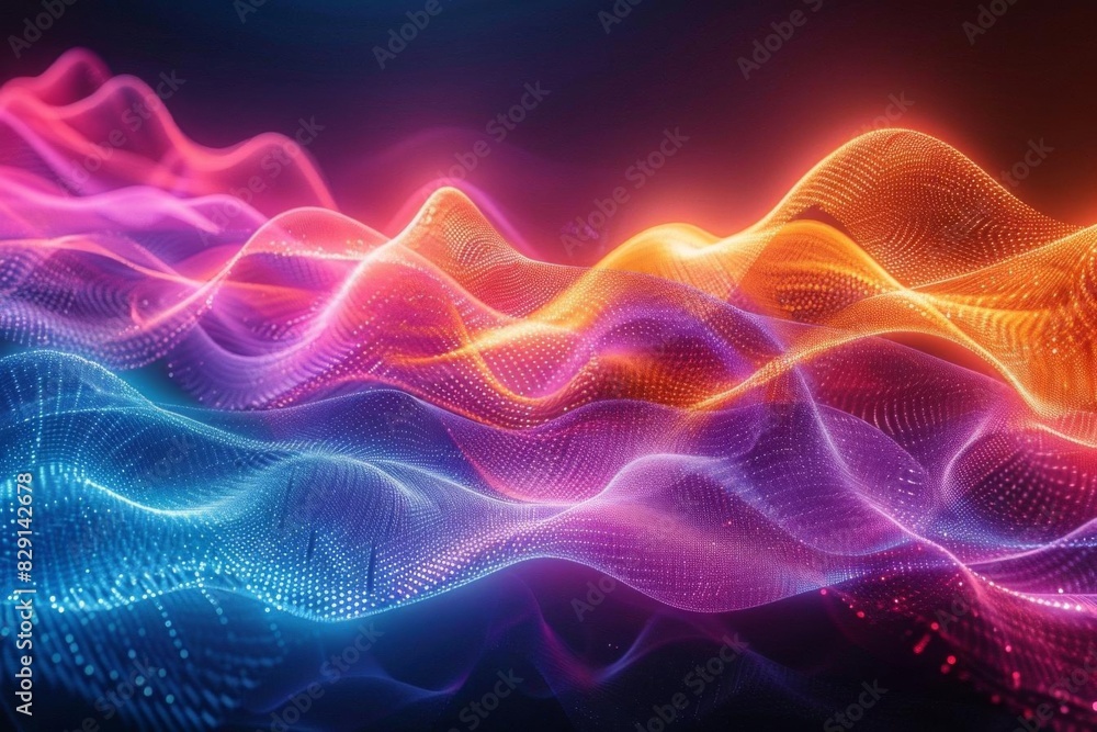 Vibrant abstract waves of light in a colorful, dynamic pattern. Ideal for backgrounds, digital art, and creative visuals. Vibrant abstract waves of light in a colorful, dynamic pattern. Ideal for backgrounds, digital art, and creative visuals.