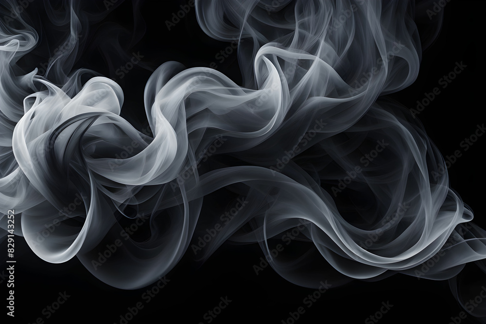 Fototapeta premium A long, curling smoke trail