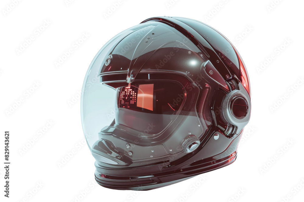 Sleek Space Explorer Helmet Isolated on Transparent Background Sleek Space Explorer Helmet Isolated on Transparent Background