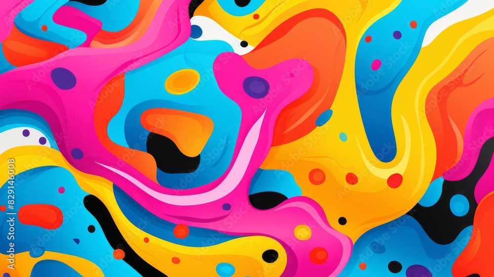 Playful abstract scribble patterns with chaotic lines in bright colors Playful abstract scribble patterns with chaotic lines in bright colors