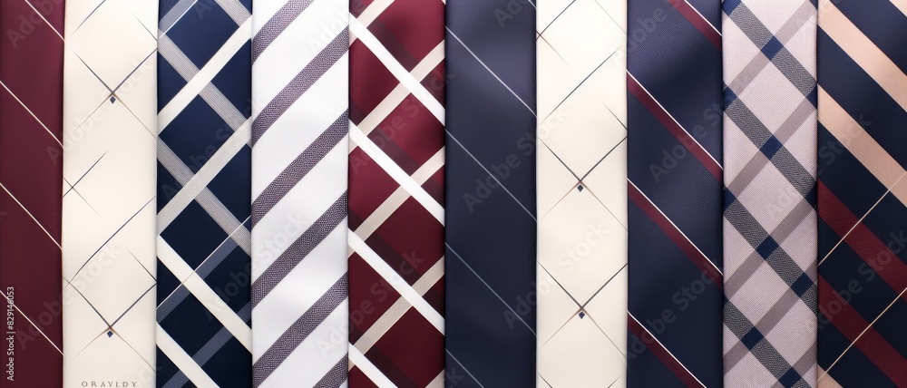 Fototapeta premium Timeless argyle patterns with diamond shapes in muted tones like grey