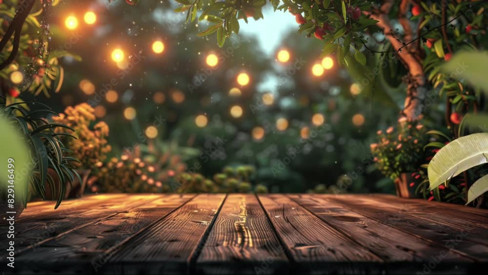 table on Rustic Garden with String Lights table on Rustic Garden with String Lights