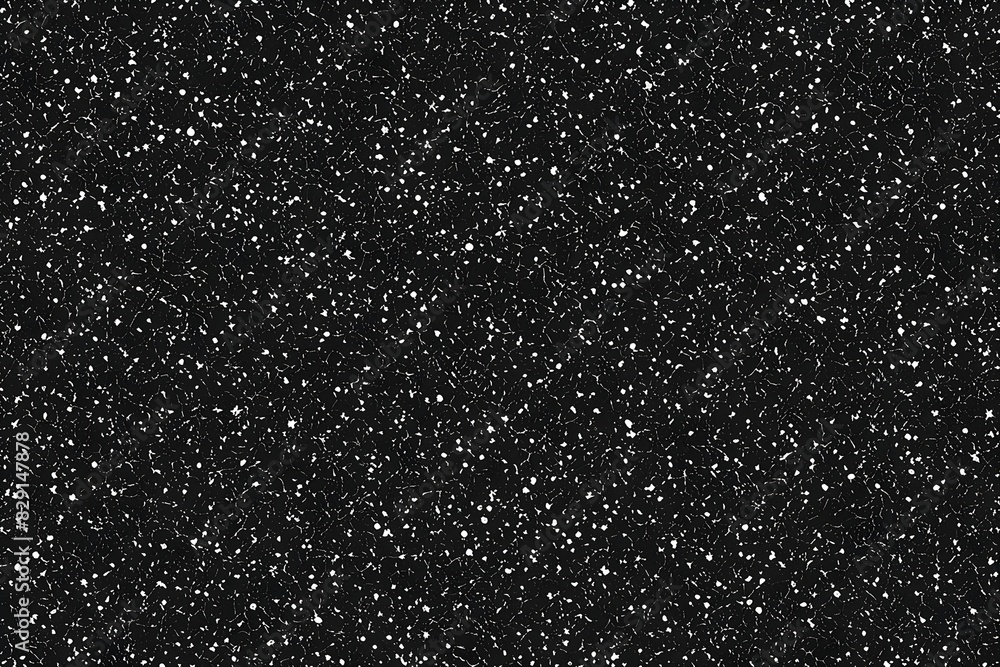 A black and white photo of a starry night sky