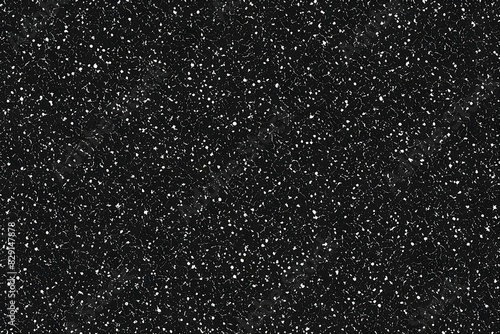 A black and white photo of a starry night sky