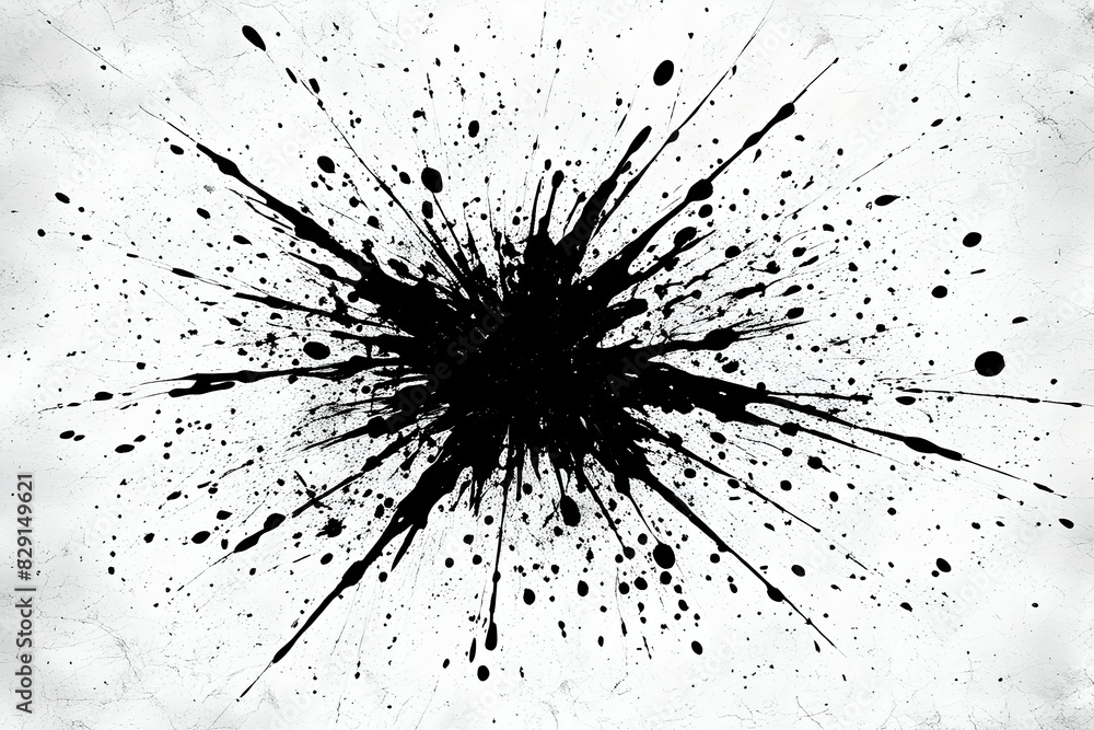 A black and white image of a black and white splatter of paint A black and white image of a black and white splatter of paint