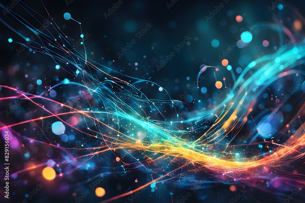 A colorful, swirling pattern of lines and dots A colorful, swirling pattern of lines and dots