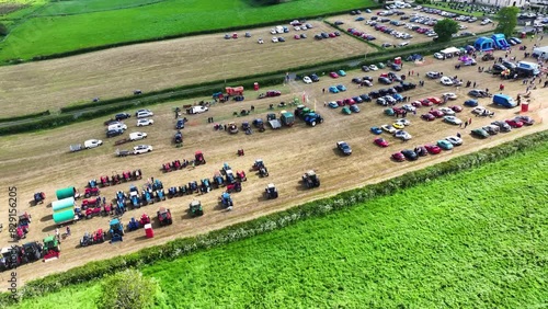Aerial view of Tamlaght O'Crilly Parish Vintage Groups Vintage day County Londonderry Northern Ireland 25th May 2024 photo
