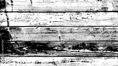 11-68. Wood board Texture Effect - Illustration. Black and white vector textures in scratch background.