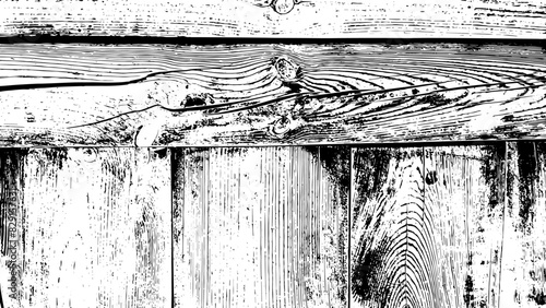 11-81. Wood board Texture Effect - Illustration. Black and white vector textures in scratch background.