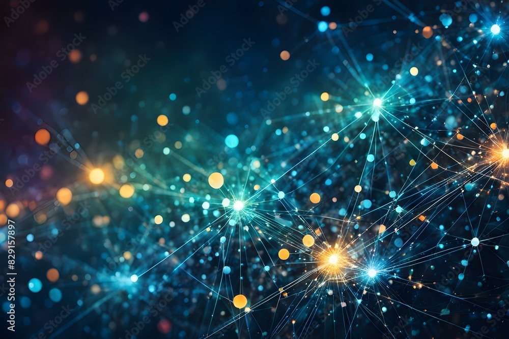 A colorful image of a starry sky with many points of light A colorful image of a starry sky with many points of light