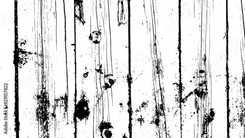 11-90. Wood board Texture Effect - Illustration. Black and white vector textures in scratch background.