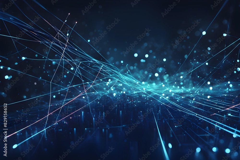 A blue and red background with a lot of lines and dots A blue and red background with a lot of lines and dots
